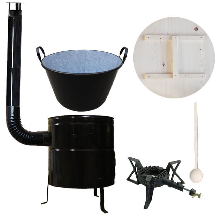 Zabíjačkový kotlový set 100 L+ horák KEMPER + dymovod zdarma!